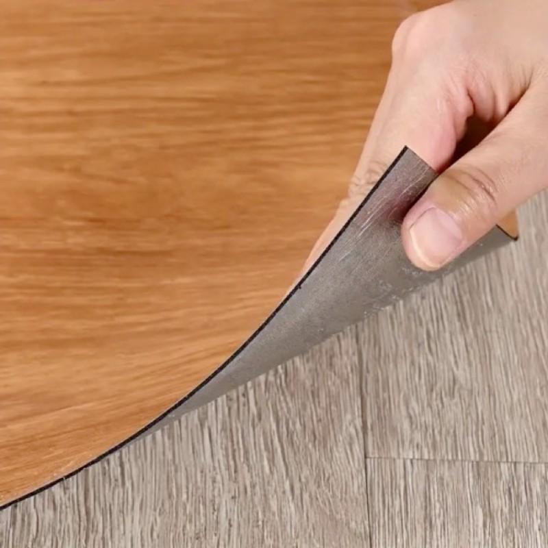 Marble PVC Wall Stickers Floor Tiles, Vintage Wood Grain Foam Roll 118*15.7 Inches Thickened 1.5mm Thicknessd Grain Wall Stickers Waterproof Decals Suitable for Living Room TV Background