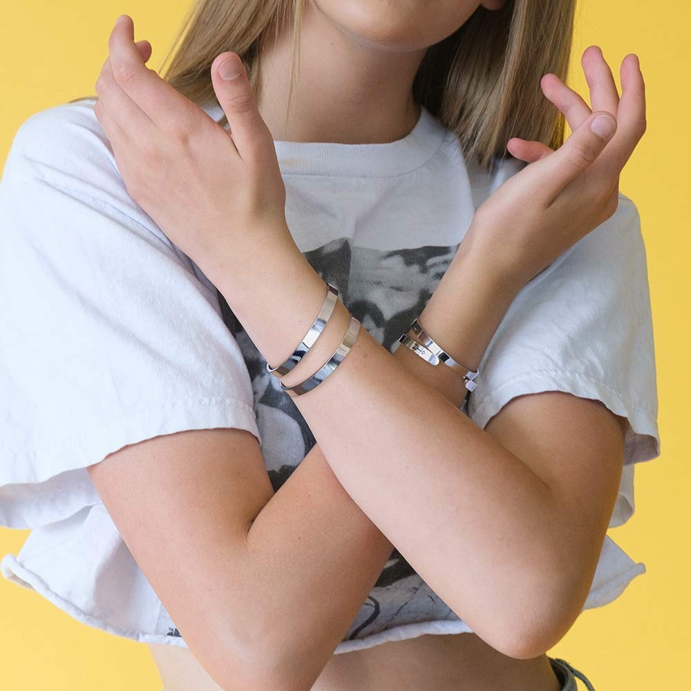 MYTYS Inspirational Cuff Bracelet Bangle for Women Keep Going Motivational Mantra Quote Engraved Bangle Cuff Stylish & Meaningful Accessory