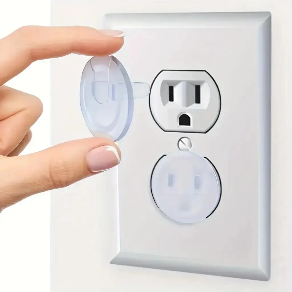 👶 Child Safety Outlet Covers ｜ White & Clear Electrical Plug Protectors for Baby Proofing Home Sockets (16/32 Pack)