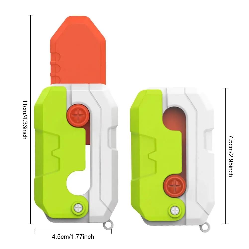 Mini Model Carrot Knife Toy, 3D Gravity Carrot Cube Jump Stress Relief, Unisex Toy, Friday Gift Idea