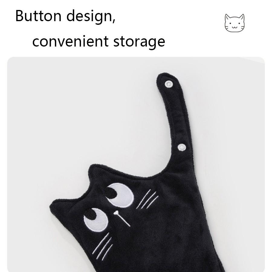 Creative Cat-Shaped Hanging Hand Towel, Absorbent Kitchen & Bathroom Hand Cloth, Cute Decorative Towel, Perfect for Home Use
