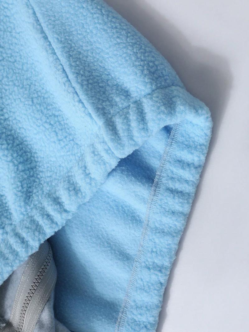 Unisex Graphic Print Hoodie Jacket With Fleece Lining, Patchwork Design, Suitable For Autumn/Winter