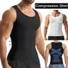 Men’s Compression Tank Top, Tummy Control Shapewear Undershirt, Slim-Fit Sleeveless Base Layer, 1/2/3 Pack