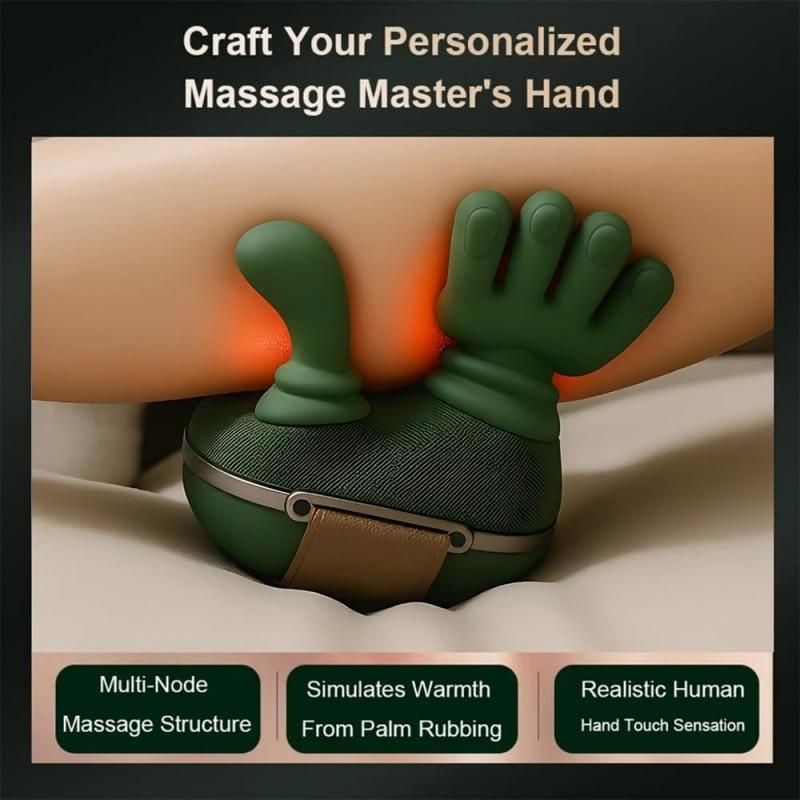 Bionic hand heating massage device, used for deep tissue pain relief, wireless portable electric finger pressure 4D kneading massage, simulates human hand, suitable for neck/shoulder/leg massage, ideal for home massage, Usb rechargeable massagers Bionic hand heating massage device, used for deep tissue pain relief, wireless portable electric finger pressure 4D kneading massage, simulates human hand, suitable for neck/shoulder/leg massage, ideal for home massage, Usb rechargeable massagers