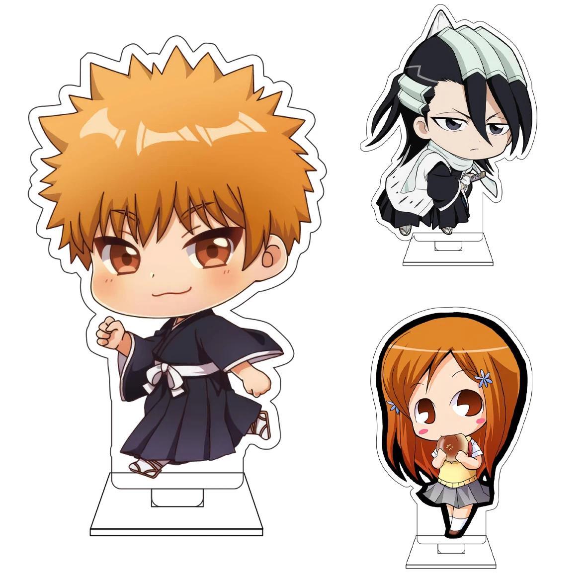 2026 New hot item 10CM Anime BLEACH Cosplay Cute Acrylic Figure Stand Plate Urahara Kisuke Inoue Orihime Kurosaki Ichigo Ornaments Gifts