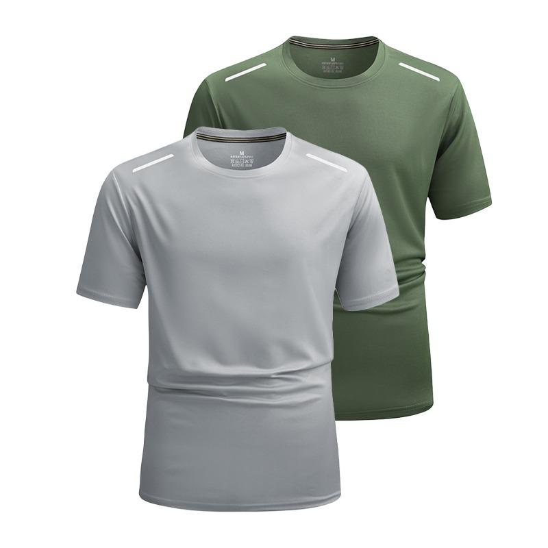1/2 Pack Men's Fitness Gym T Shirts, Quick Dry Athletic Workout Tees, Short Sleeve Moisture Wicking Running Training Sport Tops