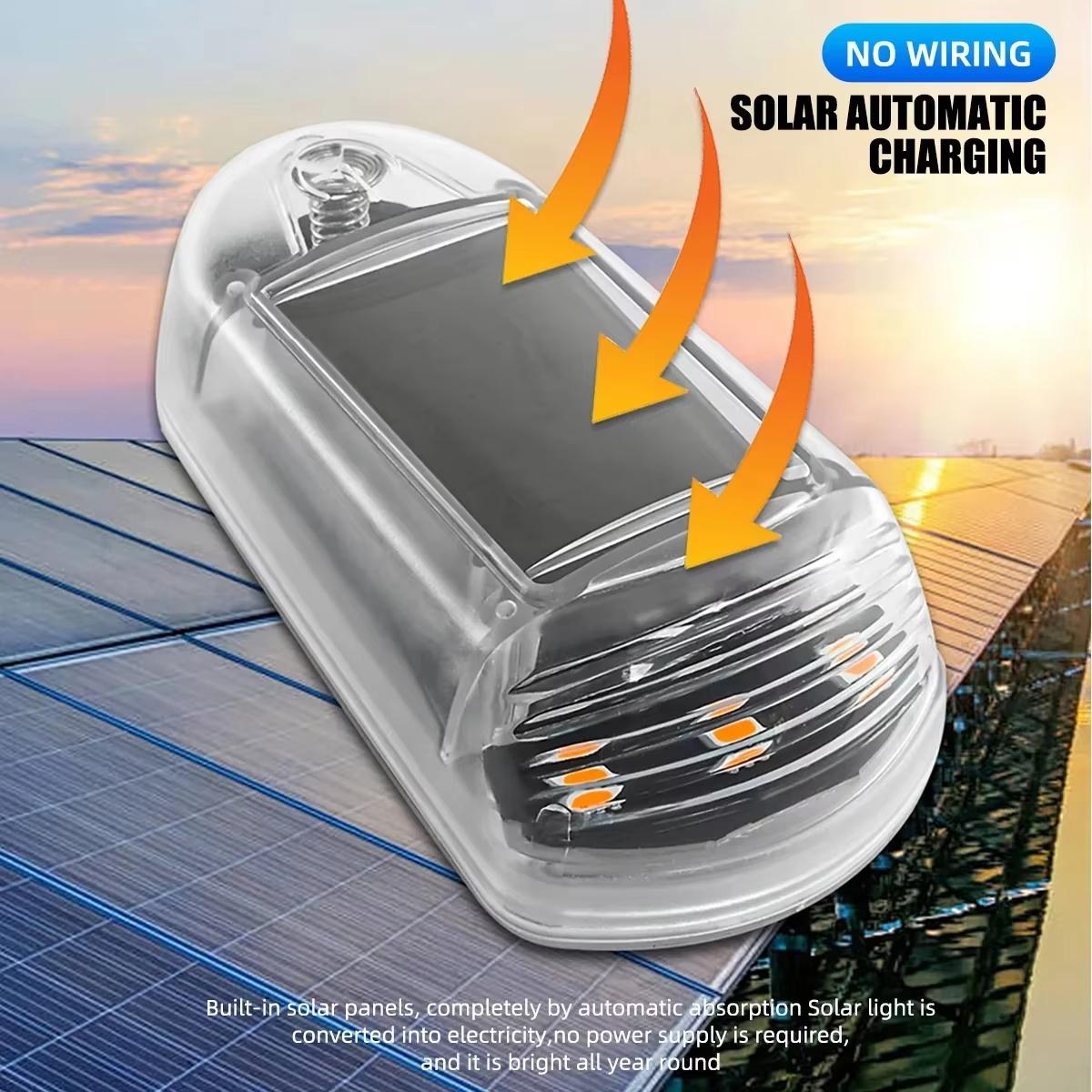 Car Solar Powered Security Strobe Light,Dummy Alarm Wireless Warning Anti-Theft Caution Lamps,LED Flashing Imitation Decoration