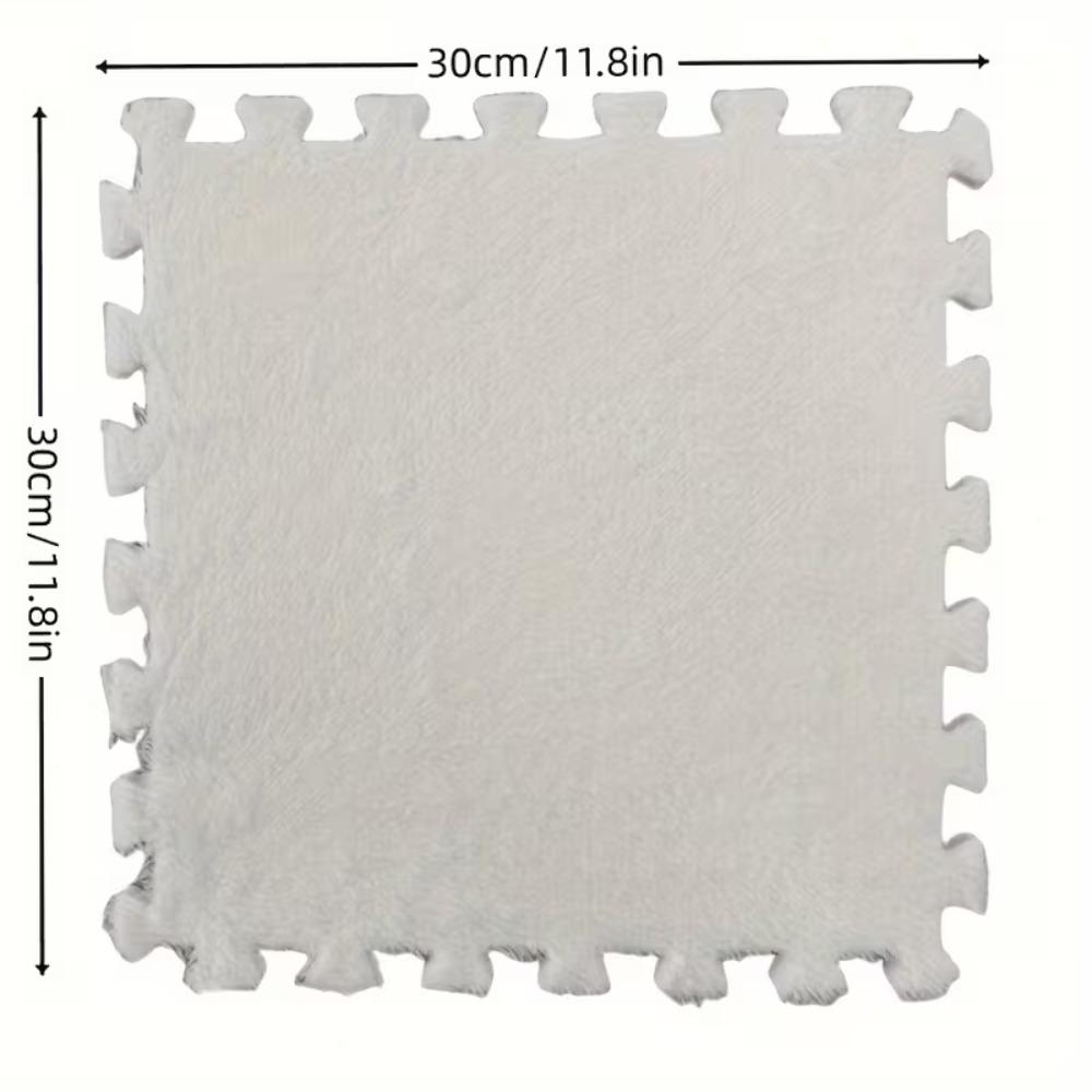 12 pieces, thickened spliced carpet for bedroom and living room, bedside rug for room, warm spliced floor mat, washable, soft and anti-fall, 11.8*11.8 inches