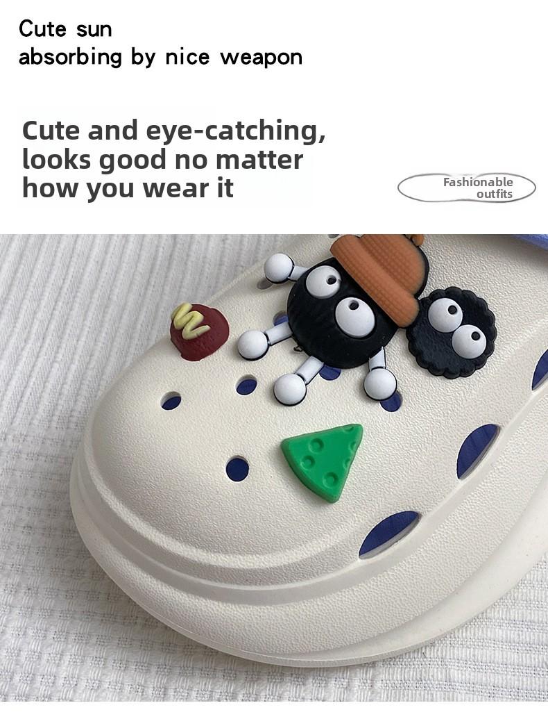 Women's EVA Platform Clogs, Summer New Cute Cartoon Charms Cloud Puff Thick Sole Non-Slip Beach Sandals Women's EVA Platform Clogs, Summer New Cute Cartoon Charms Cloud Puff Thick Sole Non-Slip Beach Sandals