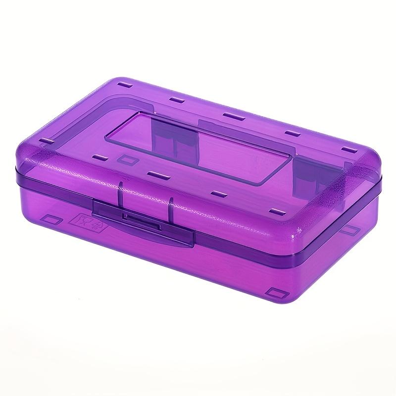 Large Capacity Multi-Functional Plastic Storage Box, Transparent Pencil Case, Simple Stationery Box for Students, Art Sketching Supplies Organizer