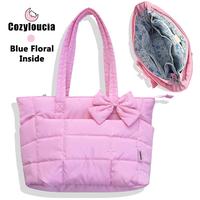 B-Pink -Blue Floral -Bow