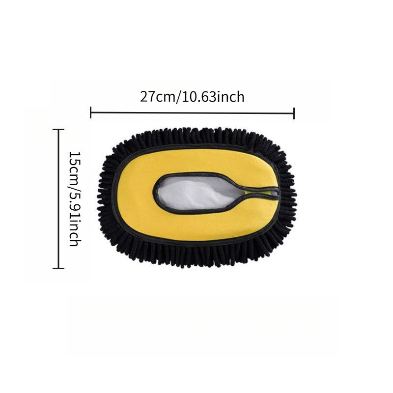 Snowy Neck Thickened Car Wash Brush Head - Adjustable Bendable Extension for Replacing Brush Heads - Expanded Furry Car Wash Brush Accessories