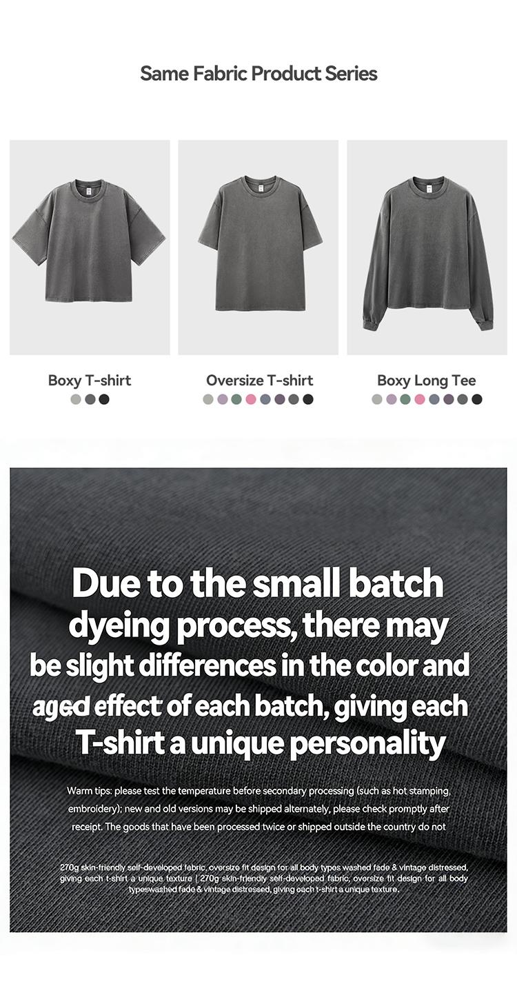 Inflation 100% Cotton 270g Cropped Boxy Fit Washed Oversize Streetwear Long Sleeve T-Shirt Autumn New American Vintage Washed Cotton Tee Short Menswear Top Tshirt Round Neck Crewneck Casual Bestie Operator Beige Plain