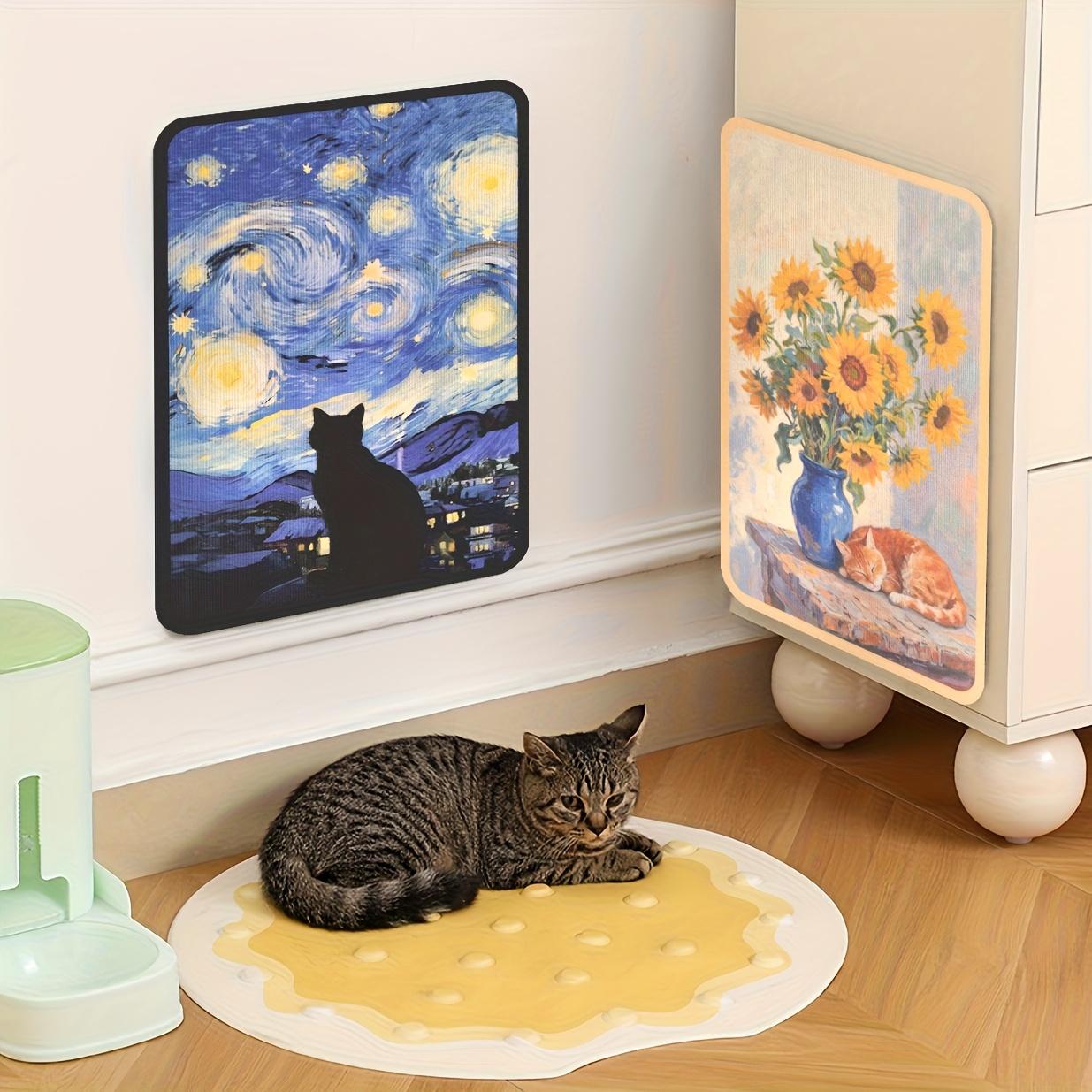 Durable Cat Scratching Pad, Self-Adhesive Multi-Functional Cat Scratch Board, Interactive Pet Climbing Mat, Wall Replacement, Wear-Resistant, Vertical Scratcher