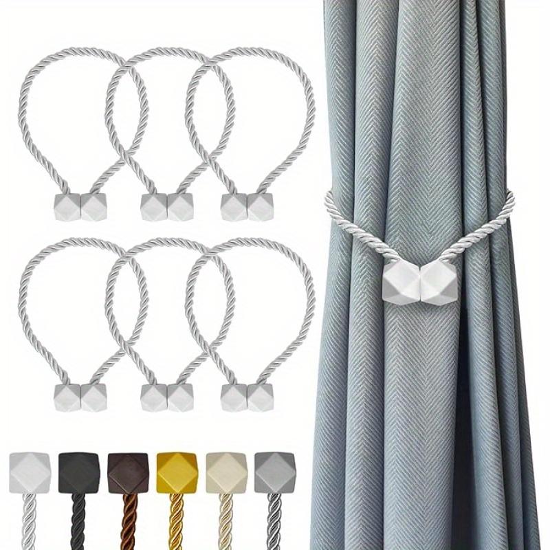 Magnetic Curtain Holdbacks, Non-Drill Magnetic Hooks, Elegant Modern Style, Suitable for Heavy Curtains, Random Colors, Set of 1/3/5