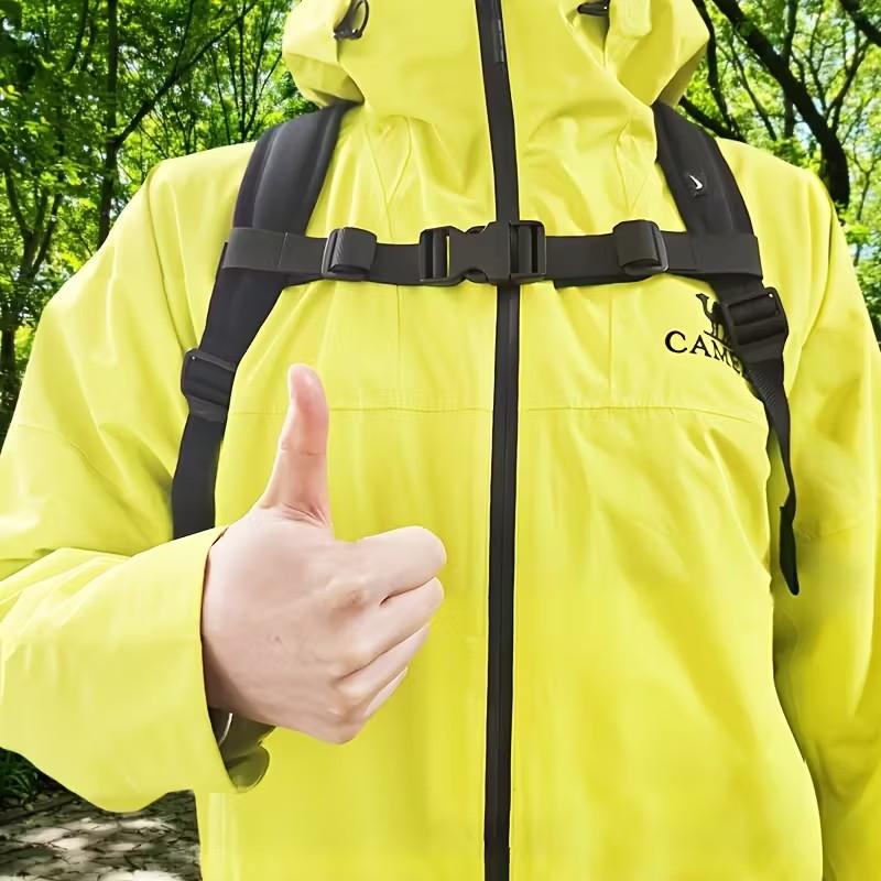 Adjustable Backpack Chest Strap Set, Lightweight Minimalist Design, Safety Buckle Closure, Polyester Material, Hiking Camping Travel