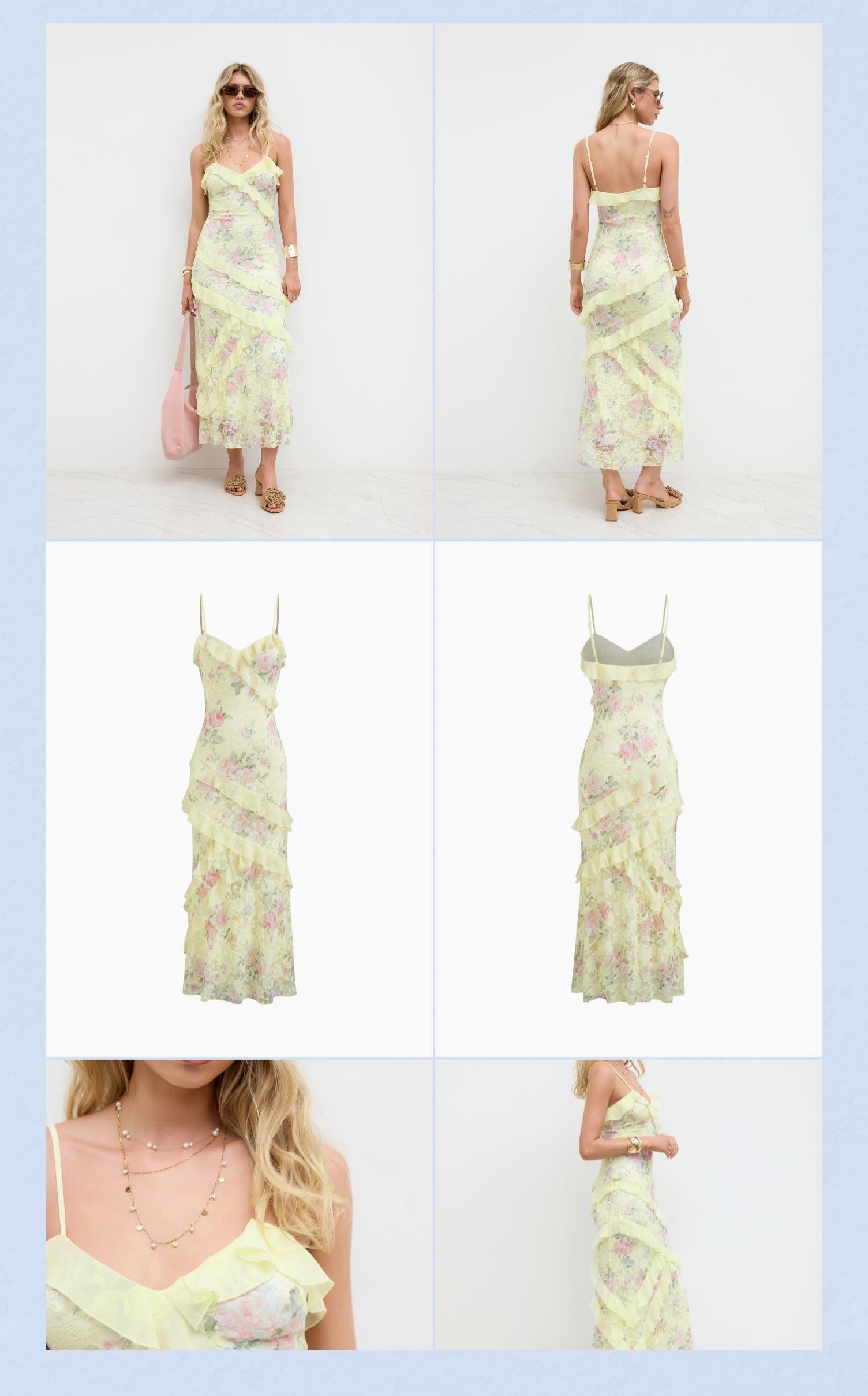 Cider Maxi Dress – Lace V-Neck Floral Ruffle Polyamide Stretch Romantic Women’s Summer Vacation Beach Party Gown, Floral Embroidery Slim Fit Long Dress for Spring Dealsforyou Cider Maxi Dress – Lace V-Neck Floral Ruffle Polyamide Stretch Romantic Women’s Summer Vacation Beach Party Gown, Floral Embroidery Slim Fit Long Dress for Spring Dealsforyou