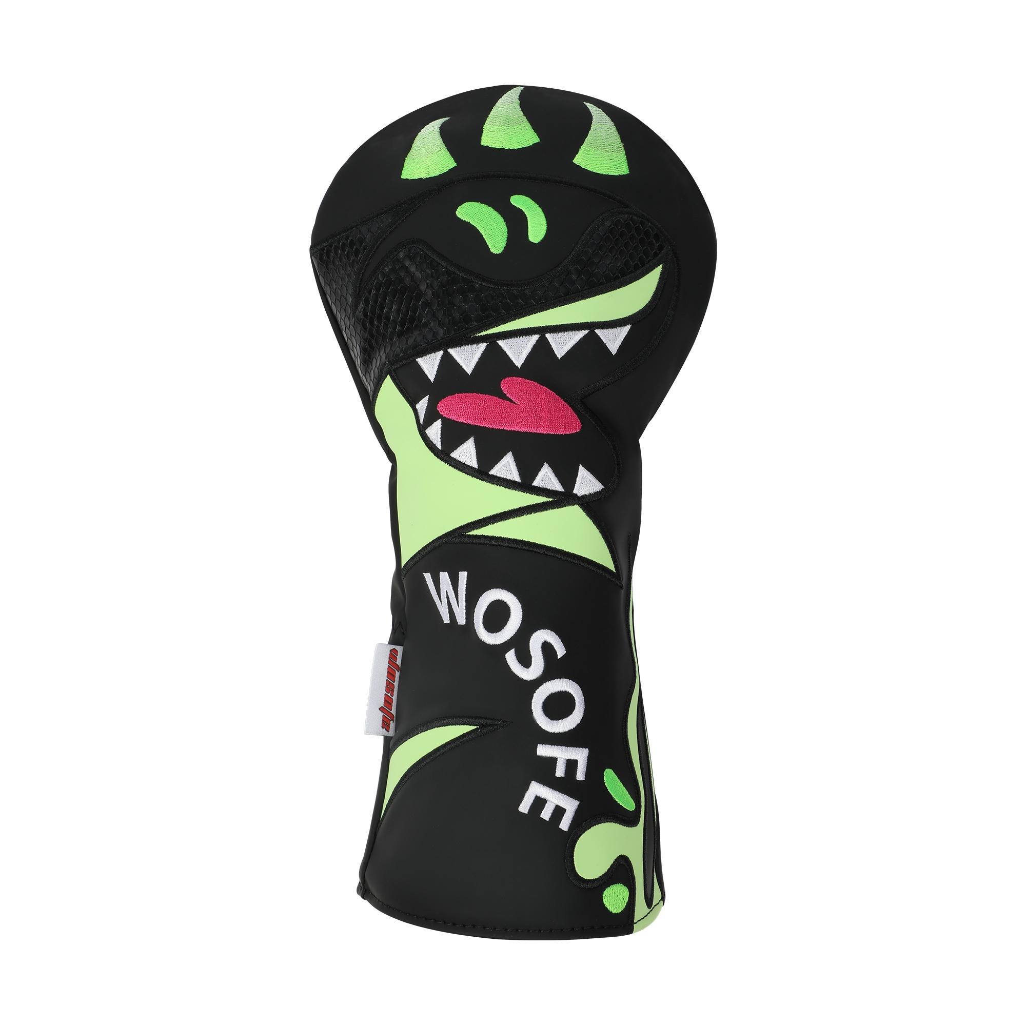 1 Golf Club Cover,Featuring a playful shark design embroidery,Provides all-around protection for your club,Fits 460cc clubs,Available in 3 colors,Golf driver head cover
