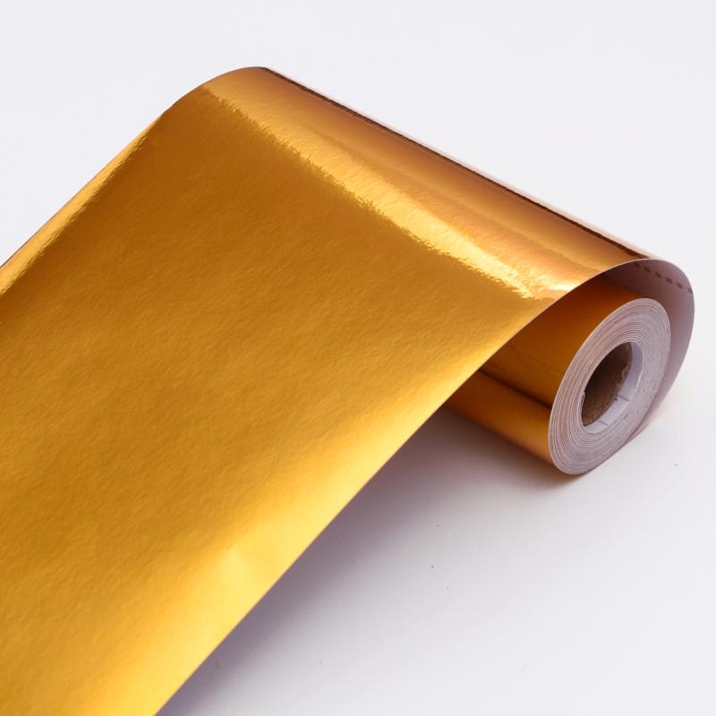 Gold Wallpaper Self-Adhesive Cleanable Removable Peel and Stick Refrigerator Speaker Dryer Cabinet Oven Appliances Furniture Renovation Kitchen Glitter Wallpaper 17.7" X 78.7"