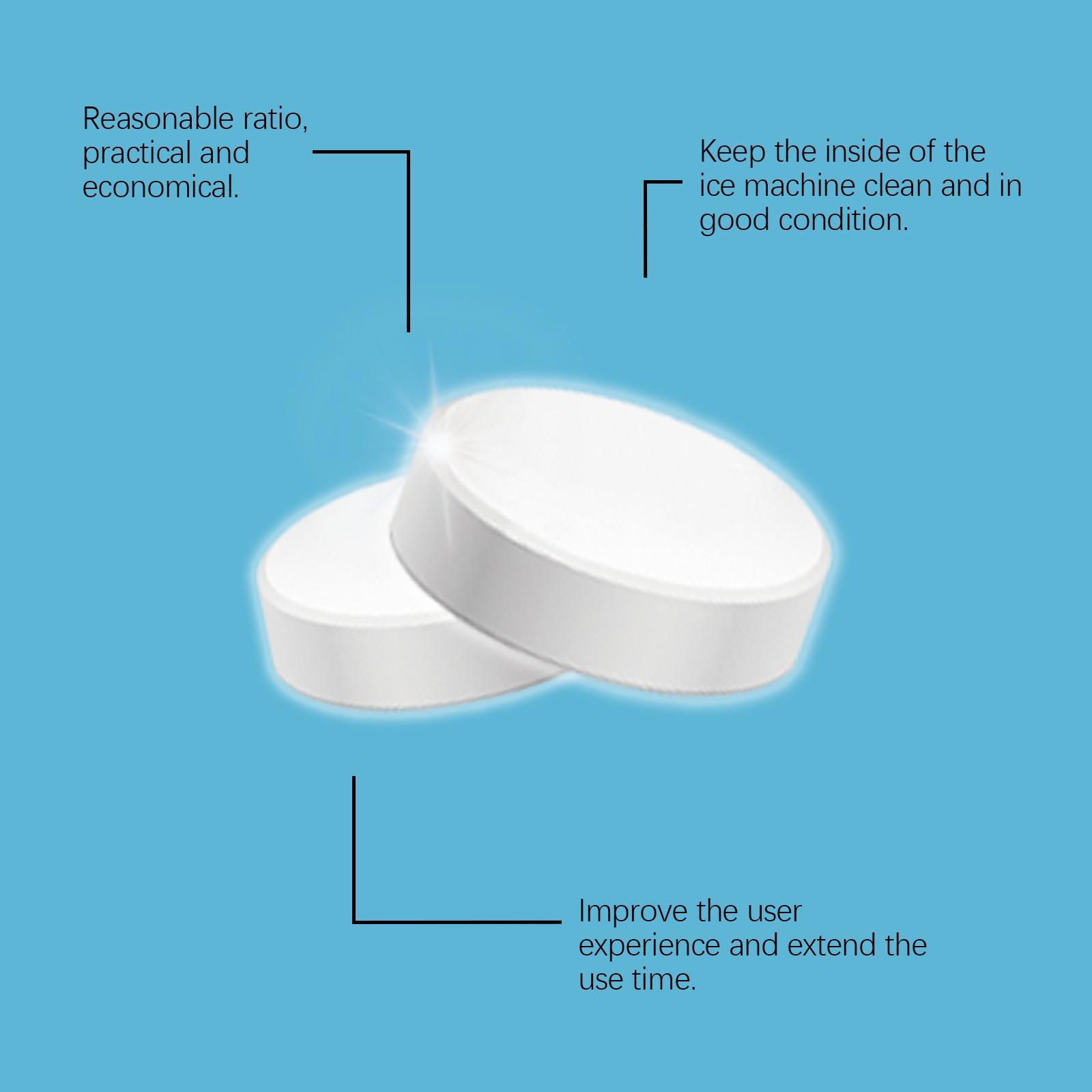 Ice Maker Cleaning Tablets, Deep Clean Deodorize Care Ice Maker Cleaner, Home Use, Removes Limescale Odor, Ca Prop 65 Compliant
