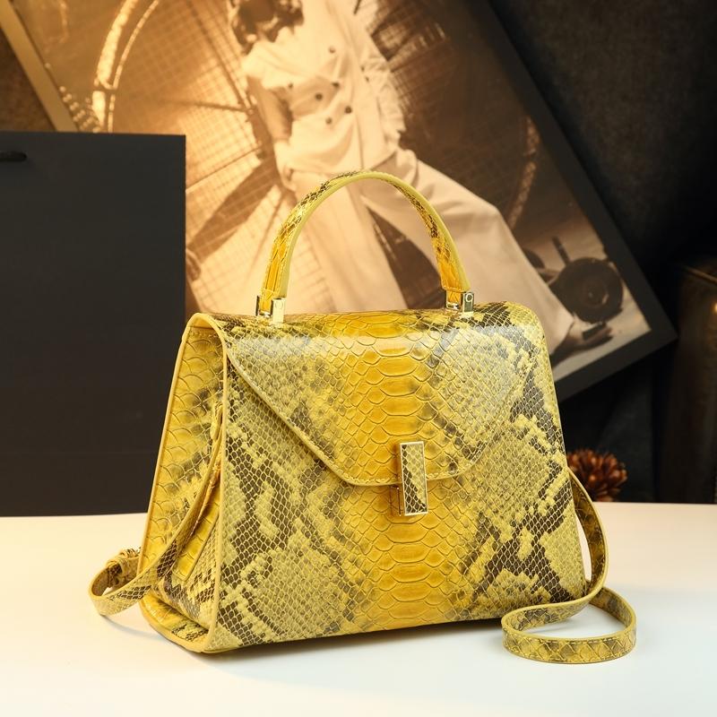 Elegant Snake Print Handbag, Luxurious Retro Small Square Bag, Chic Commuter Crossbody Bag, Unique Design Shoulder Bag