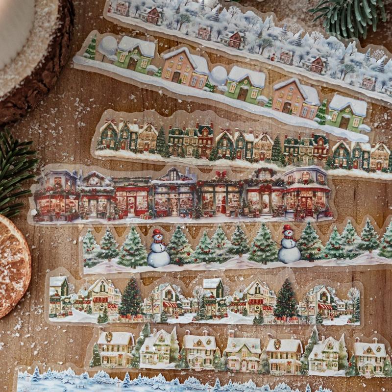 20pcs Christmas Series Pet Sticker Pack, Creative DIY Journal Collage, Phone Case Decoration, Diary Calendar Greeting Card Decor