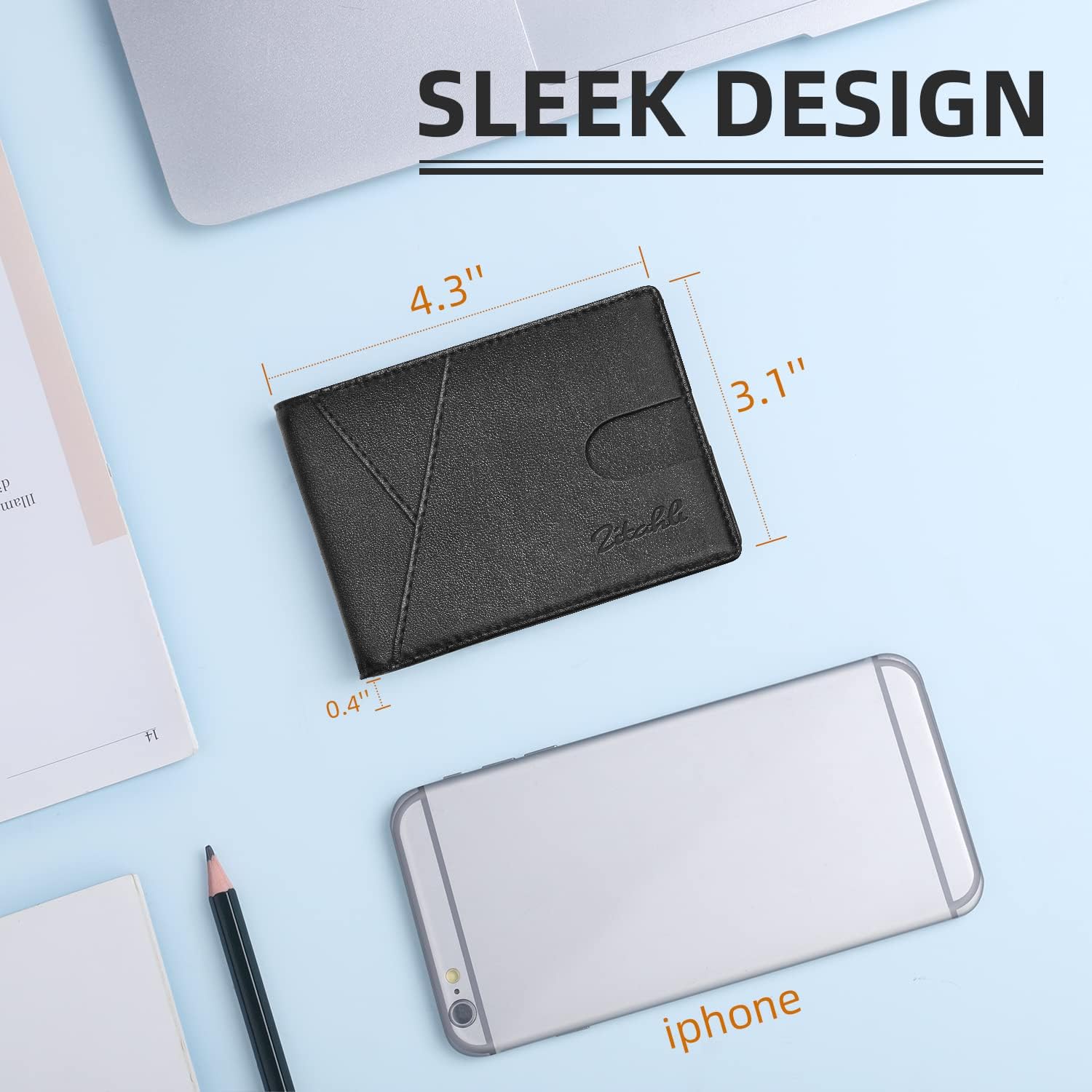 Zitahli Minimalist RFID Blocking Leather Bifold Men Wallet Card Holder with Gift Box Cartera Para Hombre Outdoorfun