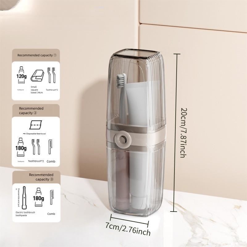 Portable Travel Soap Box & Mouth Cup Set Draining Soap Holder Toothbrush Cup Couple Wash Cup Toothpaste Storage Organizer Travel Toiletry Kit