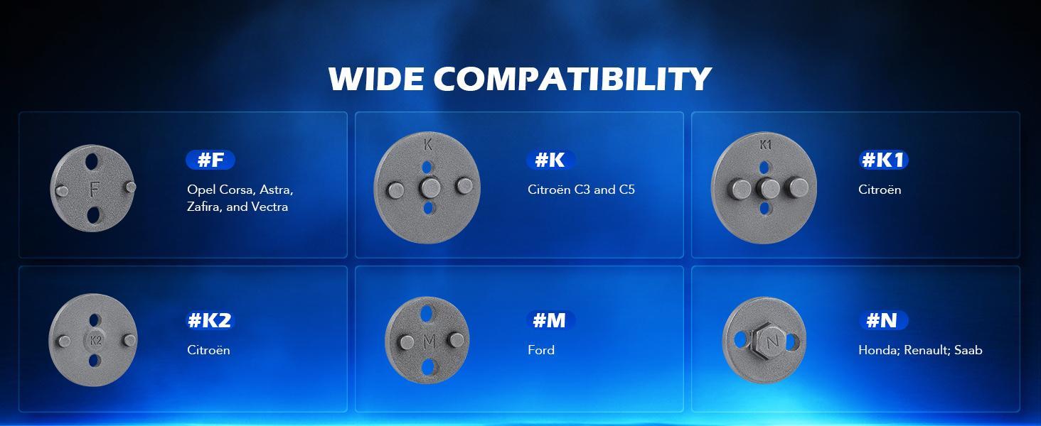 Orion Motor Tech24pcs Heavy Duty Disc Brake Caliper Tool Set Disc Brake Caliper Compressor Wind Back Tool Brake Spreading Tools, Red/Blue/Black Brake Caliper Tool Set,Fits Most American, EU, JP Autos Repair Tool Set, Adjustable Kit