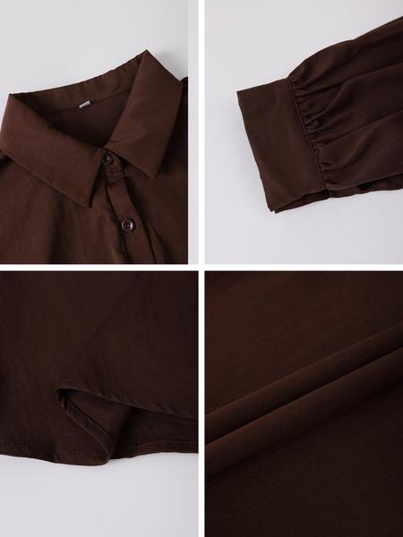 Women's Elegant Long Sleeve Dress, Plain Woven Fabric, Fall Fashion, Fitted Design, Thin Material, Stylish & Comfortable