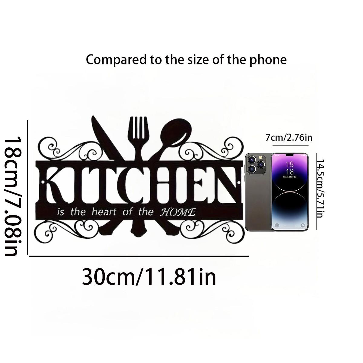 Kitchen Themed Wall Art, Metal Hanging Sign, Easy Installation, Indoor Outdoor Decoration, Home Kitchen Dining Room Decor