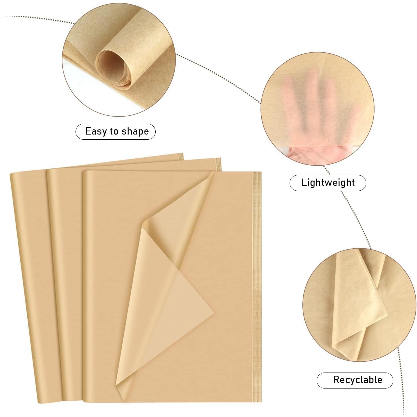 120 Sheets Tissue Paper 14 x 20 Inches Brown Wrapping Tissue Paper Bulk Wrap Paper Sheets for Bags Packaging Floral Filler Crafts Birthday Christmas Halloween Decor 120 Sheets Tissue Paper 14 x 20 Inches Brown Wrapping Tissue Paper Bulk Wrap Paper Sheets for Bags Packaging Floral Filler Crafts Birthday Christmas Halloween Decor