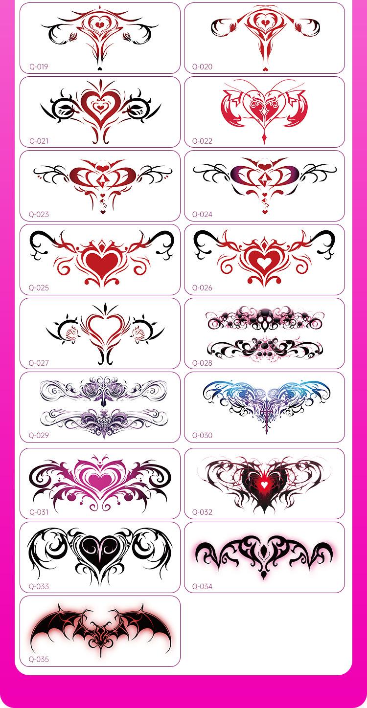 New Succubus Tattoo Stickers, Glow-in-the-Dark Stickers, Sexy Intimate Parts, Disposable, Easy to Clean, Eco-Friendly, Long-Lasting, Cross-Border