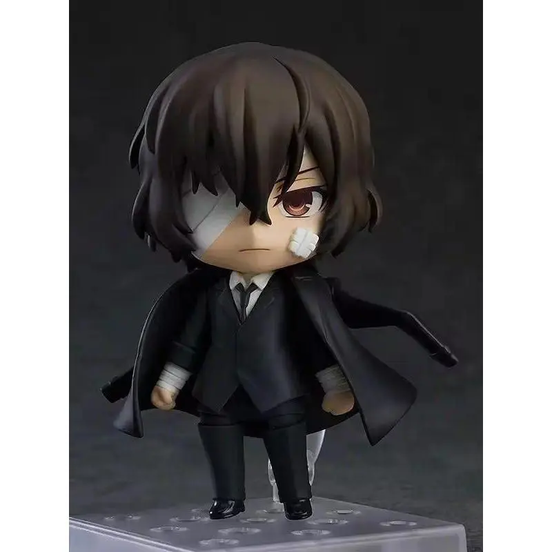Anime Figure Nendoroid 1748 Bungo Stray Dogs Osamu Dazai Black Era Changeable Face Model Desktop Decor For Collectors