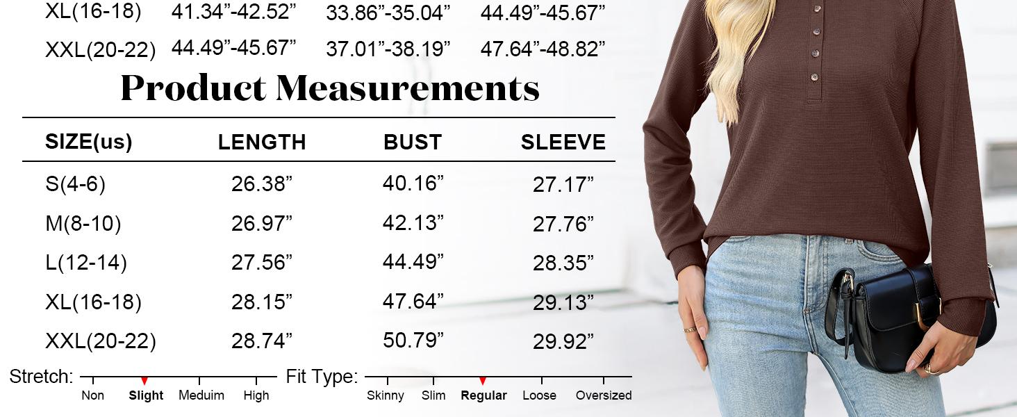 ANRABESS Women's Long Sleeve Waffle Knit Shirts Dressy Casual Loose Button Up V Neck Henley Tops 2025 Fall Basic Tee Blouse