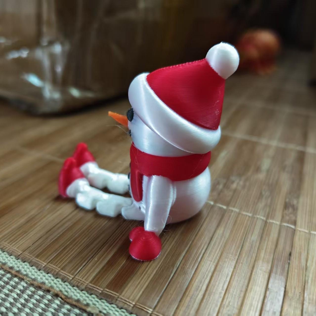 Christmas Decoration Snowman Reindeer Ornament, Plastic Material Christmas Gift Accessory, Festive Xmas Decorations