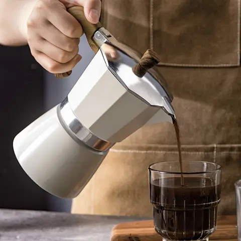 Italian Espresso Coffee Maker Mocha Pot, Cuban Coffee Machine, Stovetop Coffee Maker, Italian Flavored Espresso Coffee Pot, Coffee Making Tool, Coffee Equipment, Moka Pot Coffee