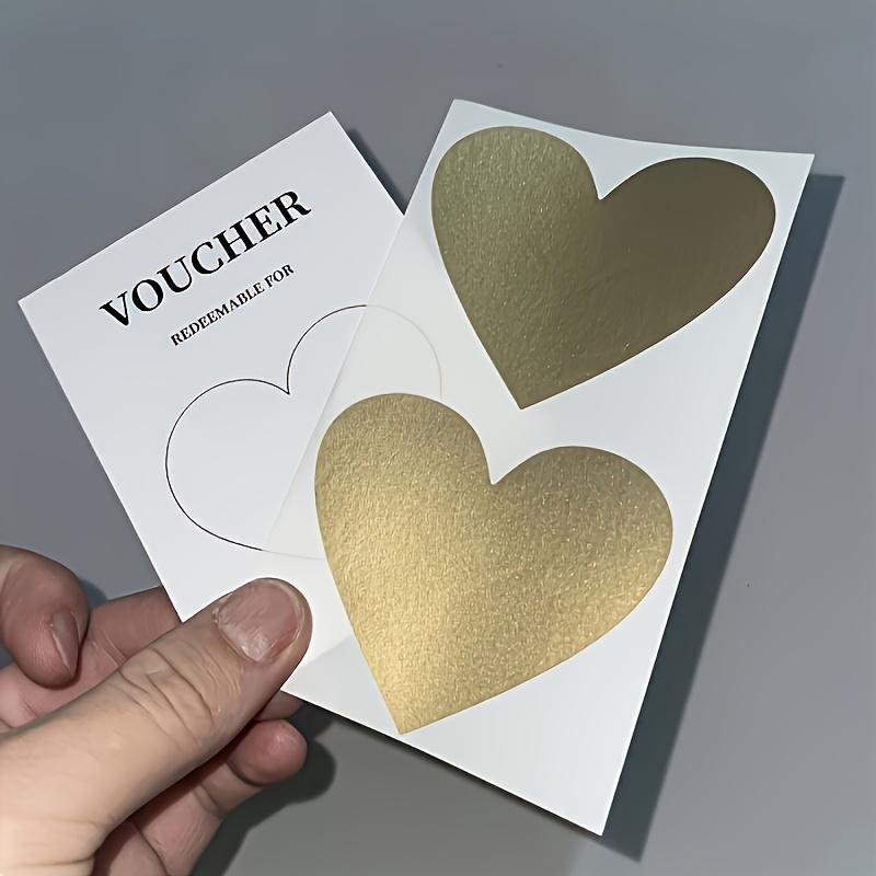 4 DIY Heart Scratch Cards, Couple Surprise Gift Set, Handwritten Cards, Romantic Relationship Rewards, Valentine's Day Creative Gifts