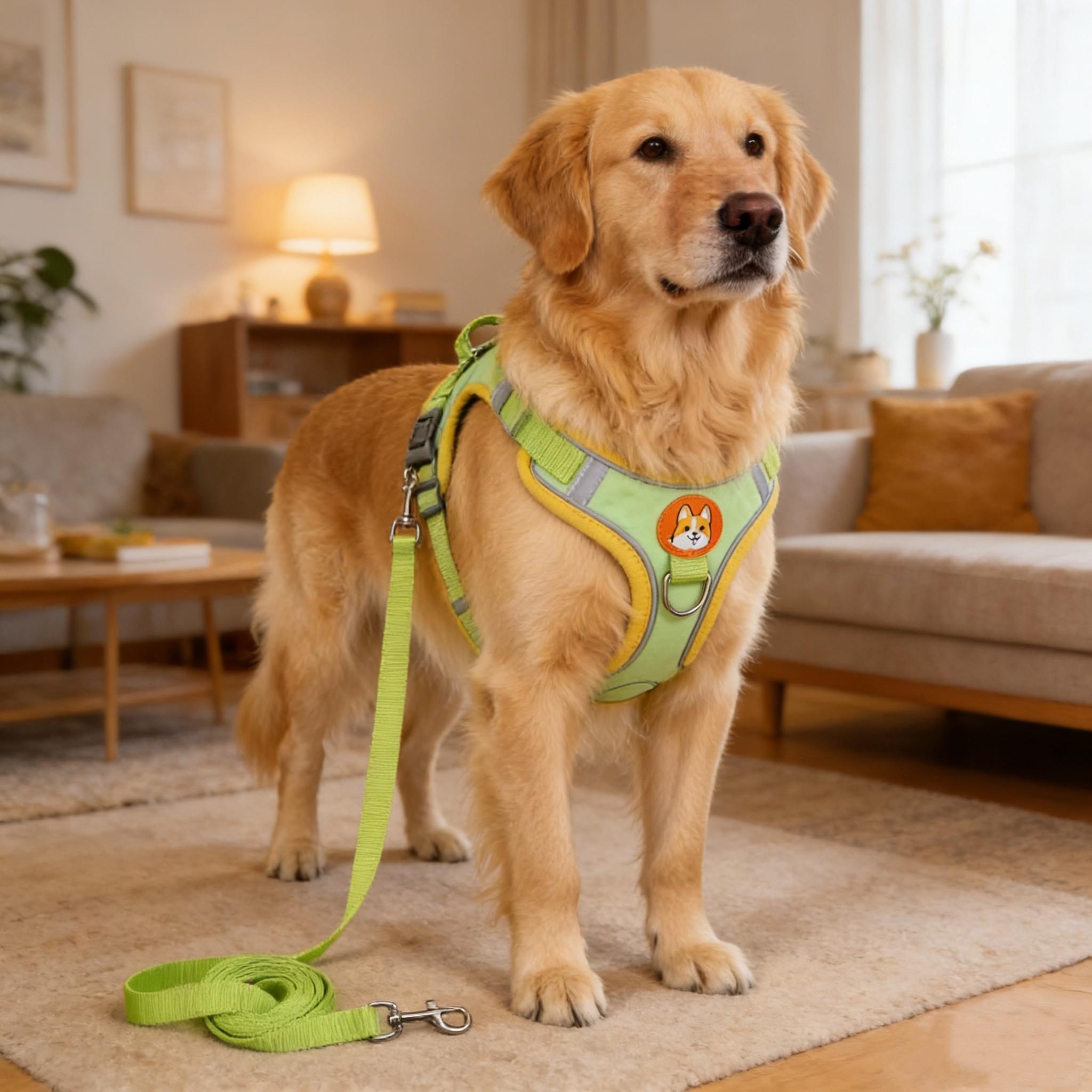 Reflective Pet Harness for Small Dogs, Comfortable Step-In Design, Night Safety Walks, No Pull Vest, Ideal for Evening Strolls