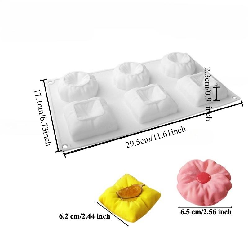 1pc  pillow-shaped silicone cake mold, 8-cavity double soft happiness design, 2 styles, non-stick, easy to release, suitable for good night gift chocolates, cakes, healing creative baking tool