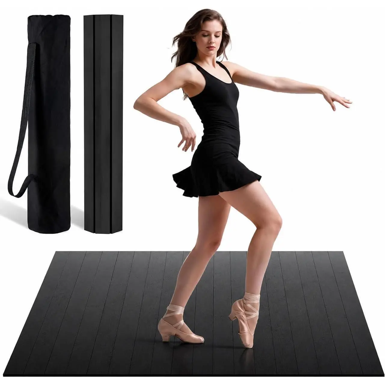 Tap Dance Floor for Any Surface - Bamboo Portable Dance Floor with Storage Bag,Large Floor Mat- Ideal for Home, Studio & Outdoor Tap Practice