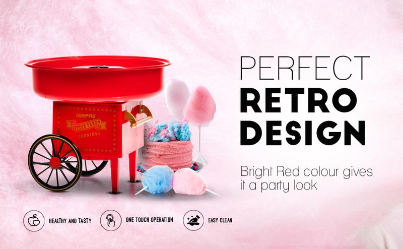 FOHERE Cotton Candy Machine, Home Candy Maker with a Scoop and 10 Sricks for Kid Fun, Family Parties, Chrismas Gift, Red Vintage, Easy to Operate & Clean FOHERE Cotton Candy Machine, Home Candy Maker with a Scoop and 10 Sricks for Kid Fun, Family Parties, Chrismas Gift, Red Vintage, Easy to Operate & Clean