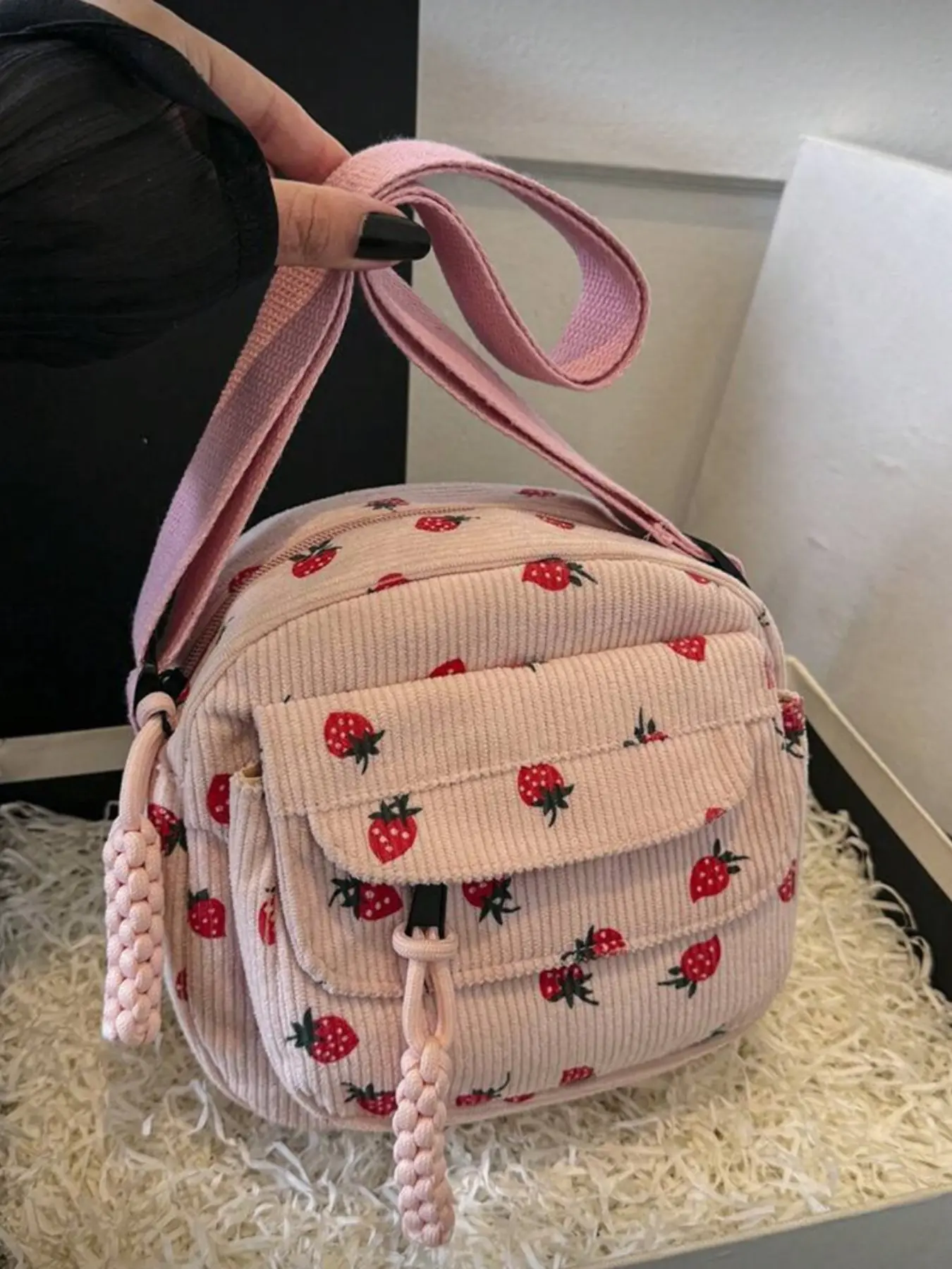 Simple Fashion Retro Square Bag, 3D External Pocket Camera Bag, Adjustable Long Strap Crossbody Shoulder Bag, Ideal for Women Daily Use