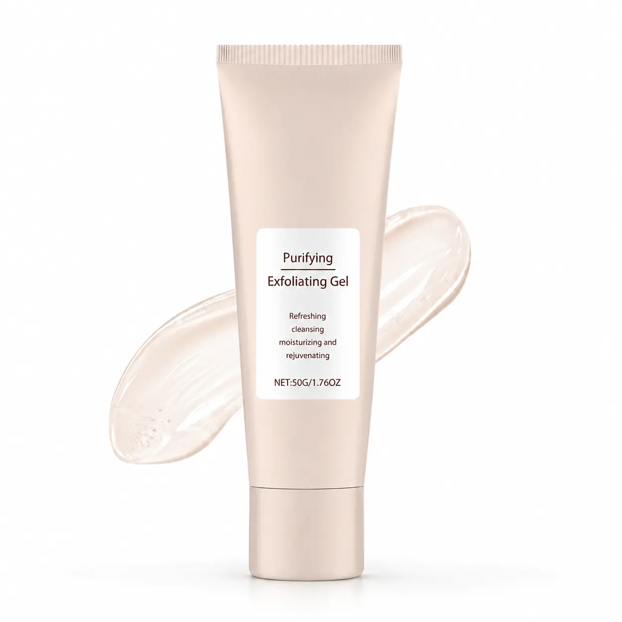 Gentle Purifying Facial Exfoliating Gel 50g, Non-irritating Skin Polishing Exfoliator, Effectively Clear Cutin, Unclog Pores and Improve Blackheads, Refreshing Hydrating Face Treatment for Home Daily Skincare for All Skin Types