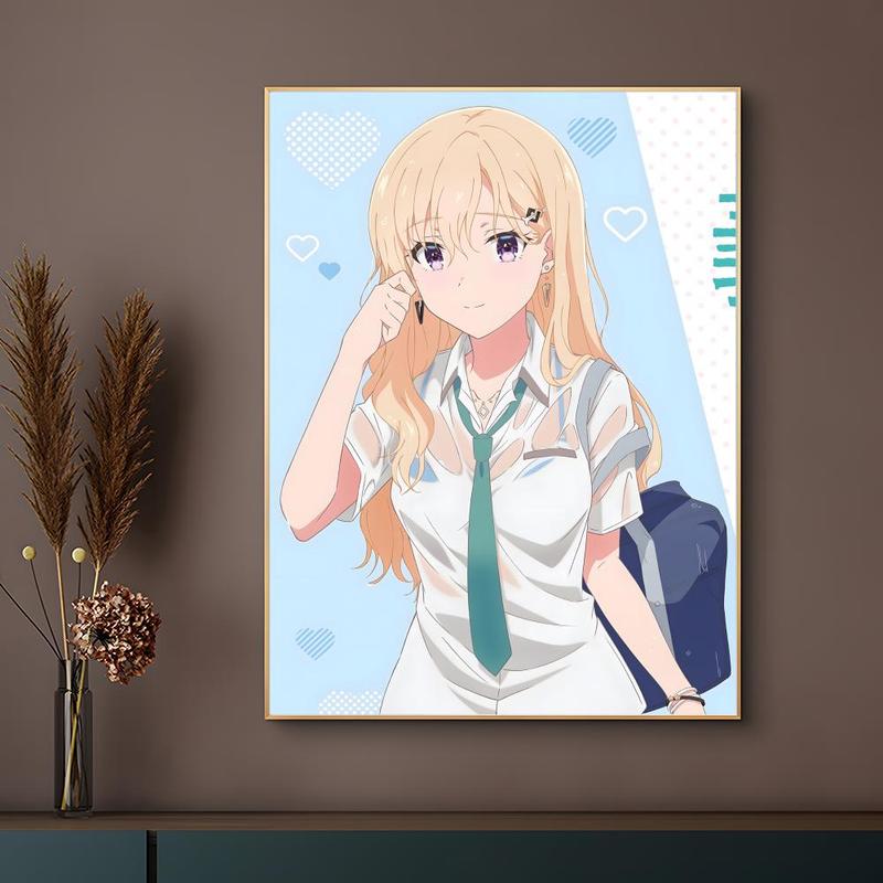 Fashion GGimai Seikatsuing Poster HD Heavy-Duty Self-Stick Waterproof Wall Decor Tool-Free Install Durable & Reusable Conceals Wall Flaws Elevates Home Style Perfect for Living Room Bathroom & Kitchen Easy Apply & Remove