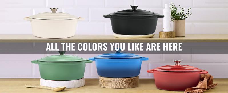 Kerilyn 4.5 QT Enameled Oval Dutch Oven Pot with Lid and Dual Handles, Cast Iron Dutch Oven for Cooking, Bread Baking, Non-stick Enamel Coated Cookware Kerilyn 4.5 QT Enameled Oval Dutch Oven Pot with Lid and Dual Handles, Cast Iron Dutch Oven for Cooking, Bread Baking, Non-stick Enamel Coated Cookware