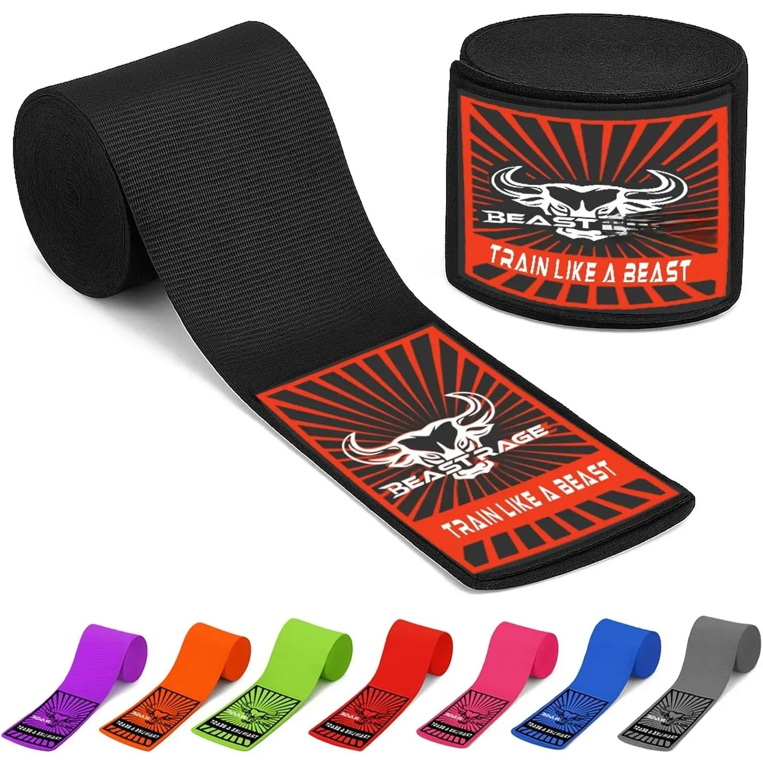 Boxing Hand Wraps for MMA Kickboxing Wrist Wraps Professional Adult 180" Semi-Elastic Martial Arts Inner Gloves Heavy Bag Handwraps Muay Thai Thumb Straps