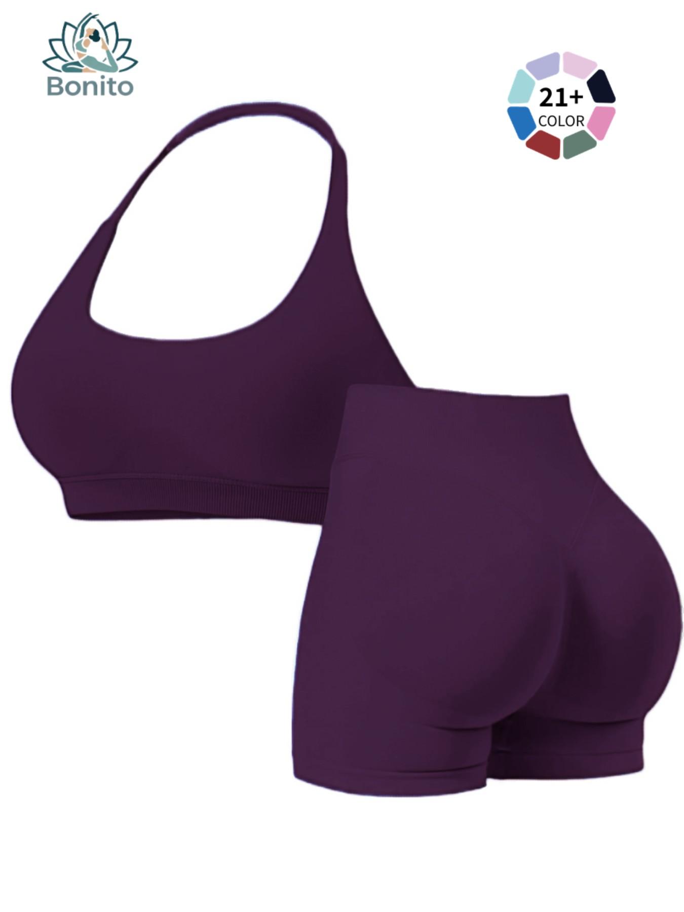 Trendy Backless Halter Yoga Suit, 2 Piece High Waist Workout Set, Perfect for Fitness Girls, Stylish and Comfortable Gym Wear