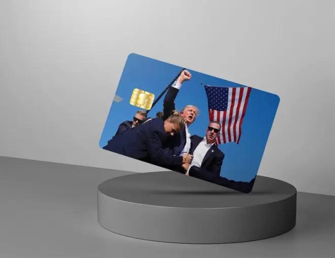 trump rally attack credit card skin