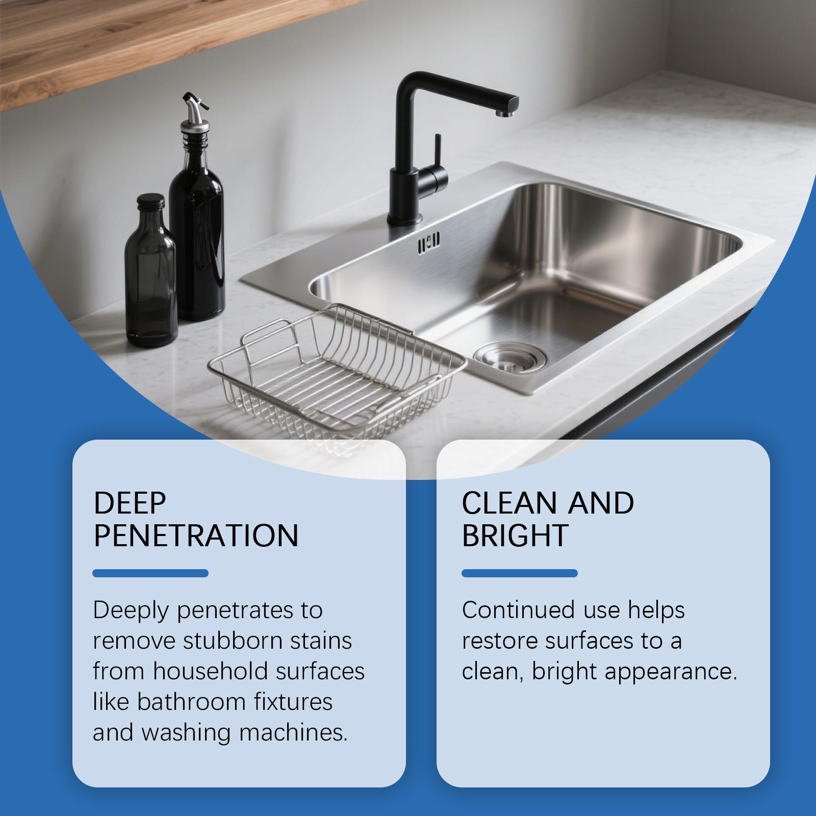 Home Stain Removal Gel, Kitchen Metal Surface Cleaner, Stainless Steel Cleaner, Stove Oven Cleaner, Household Cleaning Gel, Effective Rust Remover, Easy to Use, Cleaning Products